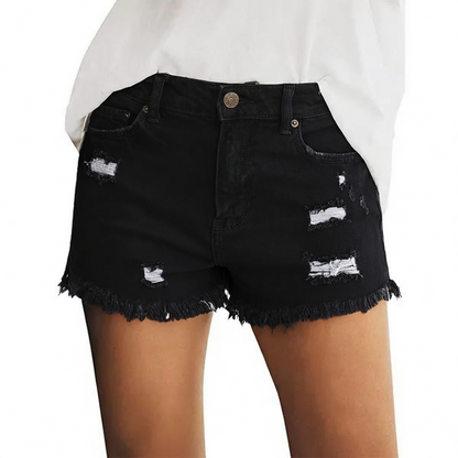 Women's Casual Mid Rise Denim Shorts