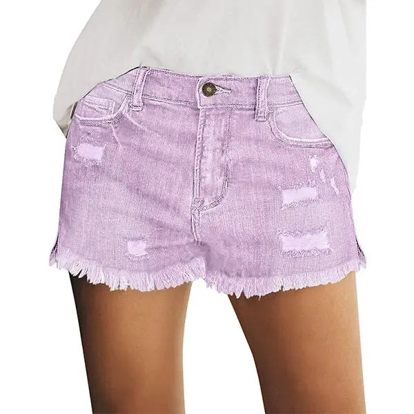 Women's Casual Mid Rise Denim Shorts