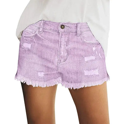 Women's Casual Mid Rise Denim Shorts