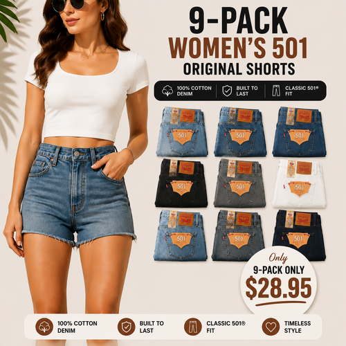 🔥BIG SALE, limited stock 🔥 501 Original Fit Denim Shorts(Multi-Color Value Pack)