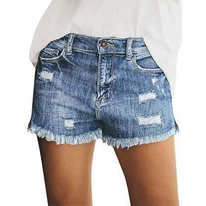 Women's Casual Mid Rise Denim Shorts