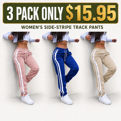 🔥 Limited-Time Sale ✨ Women’s Striped Athletic Pants | Casual Comfort Lounge Trousers | Year-Round Activewear for Everyday & Back to School 🎒👖