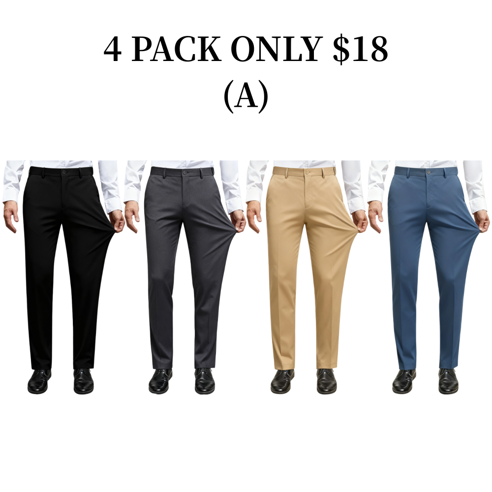 🔥Hot Sale🎉Men's Stretch Golf Dress Pants🔥8-Pack - All Colors Included, Only $25.98