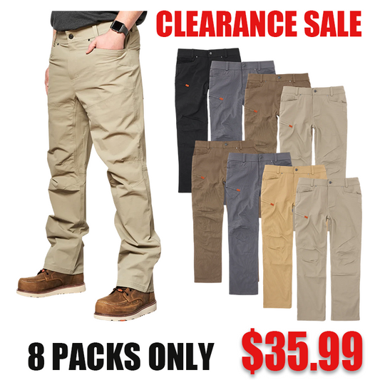 Clearance sale!4-PACK $28 Men’s Waterproof Cargo Work Pants – Rugged, Functional, Built for the Job | Direct from Manufacturer