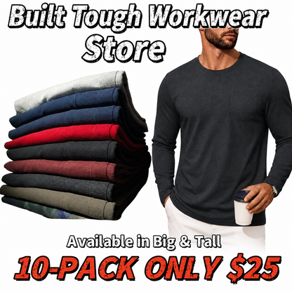 🔥 Last Day Deal! Heavyweight Loose Fit Pocket Tee 💪 Durable cotton workwear shirt — Big & Tall available(Also Available in Big & Tall)