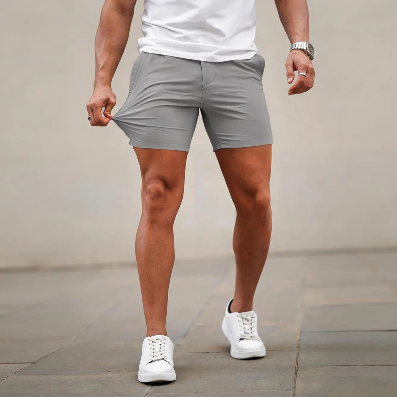 🔥 Limited-Time Sale ✨ Men’s 5-Inch Stretch Chino Shorts | Slim Fit Casual Summer Shorts 👖☀️