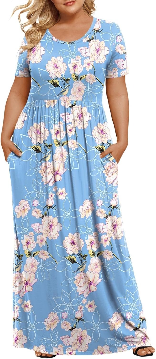 Women's Plus Size Maxi Dresses for Curvy