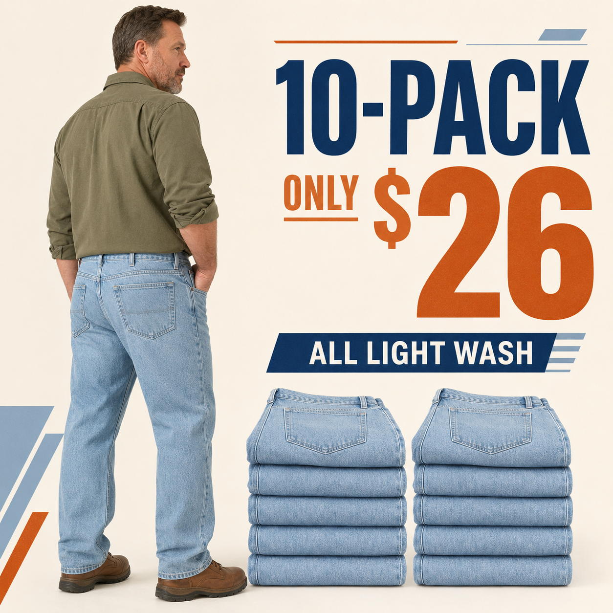 🔥 Last Day Promotion ✨ Men’s Stretch Flex Jeans | 7-Pocket Comfort Denim Pants | Slim Fit Casual Trousers with Functional Pockets for Everyday Wear 👖
