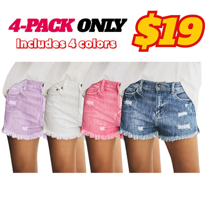 Women's Casual Mid Rise Denim Shorts