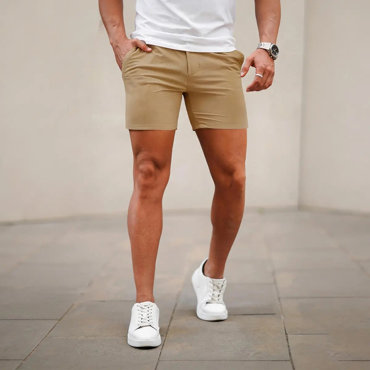 🔥 Limited-Time Sale ✨ Men’s 5-Inch Stretch Chino Shorts | Slim Fit Casual Summer Shorts 👖☀️