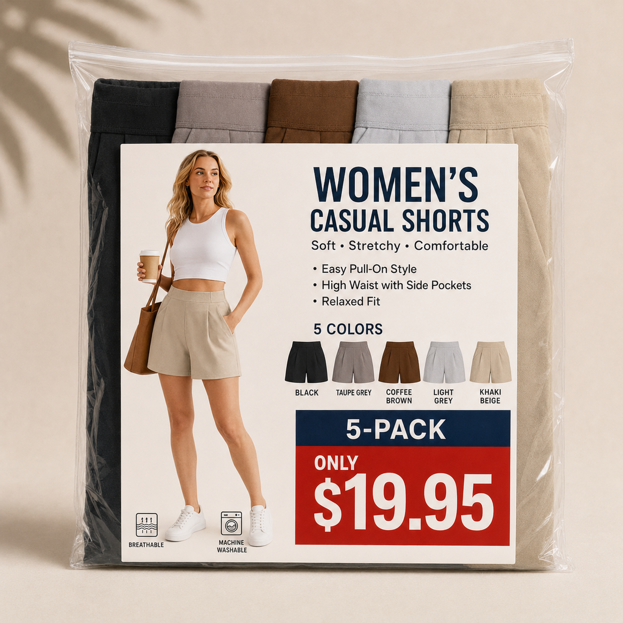🔥 Limited-Time Sale ✨ Women’s High Waisted Summer Shorts | Casual Athletic Shorts with Pockets | Trendy Outdoor Comfort Wear ☀️