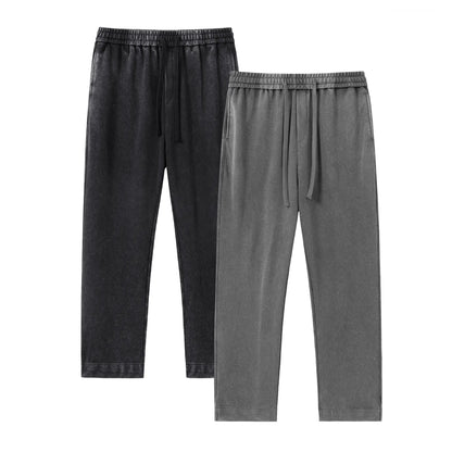 🔥 Limited-Time Sale ✨ Men’s Acid Wash Sweatpants | Solid Color Cotton Casual Jogger Pants | All-Season Comfort Wear 👖