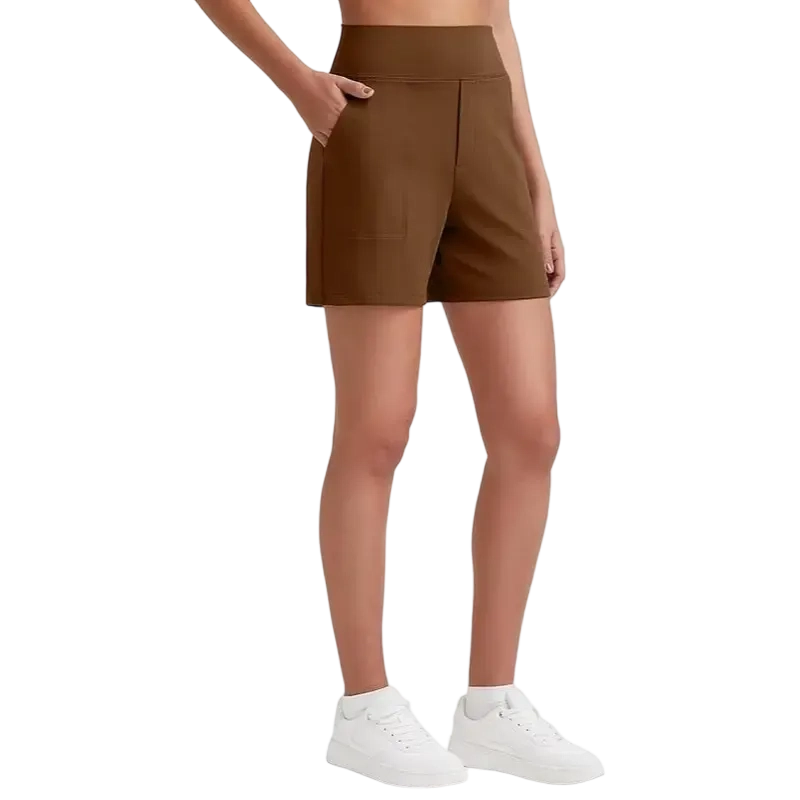 Women's high-waisted running yoga shorts