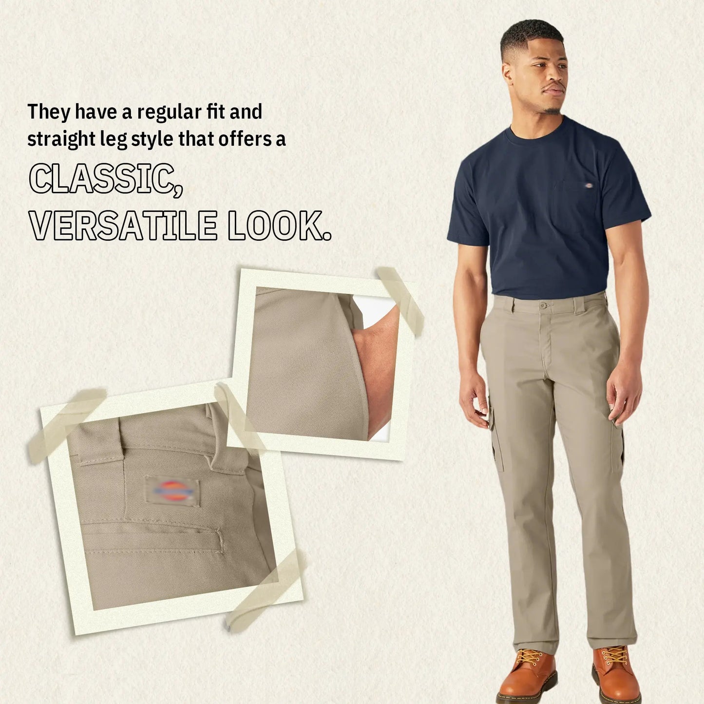 Men's FLEX Work Pants Regular Fit Cargo Pants