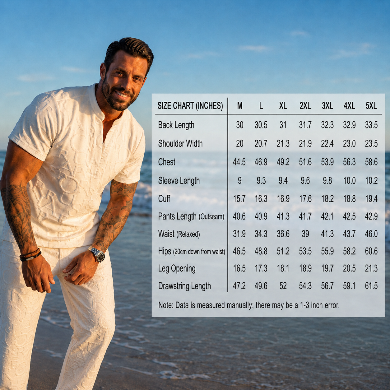 🔥 Limited-Time Sale ✨ Men’s 2-Piece Casual Set | Textured Tee + Drawstring Pants 👕👖