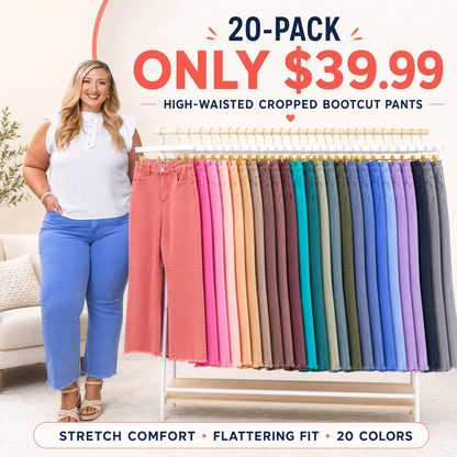 🔥 Limited-Time Sale ✨ Women’s High Waist Cropped Bootcut Jeans | Acid Wash Stretch Denim Pants | Frayed Hem Casual Flare Trousers 👖