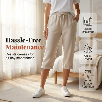 ⏳Time-Limited Special Offer!⏰👖Women's Casual Cotton Linen Capris✨🌿